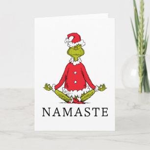 Grinch Namaste Weihnachtsmann Karte