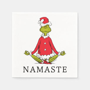 Grinch Namaste Weihnachtsmann Serviette