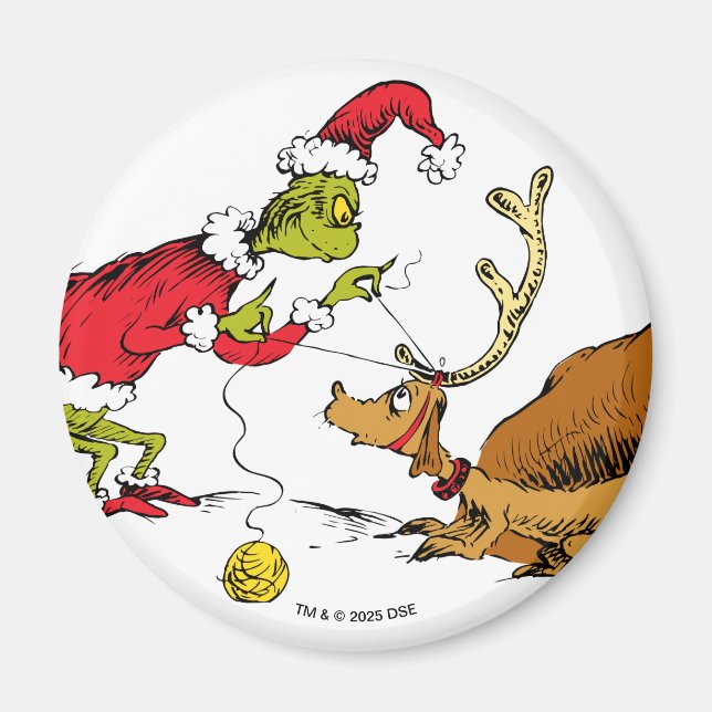 Grinch Prepares Max the Reindeer Magnet (Vorne)