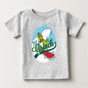 Grinch Snowboarden Baby T-shirt
