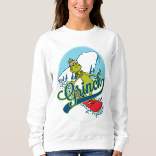 Grinch Snowboarding Sweatshirt