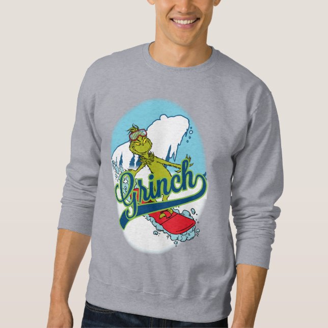 Grinch Snowboarding Sweatshirt (Vorderseite)