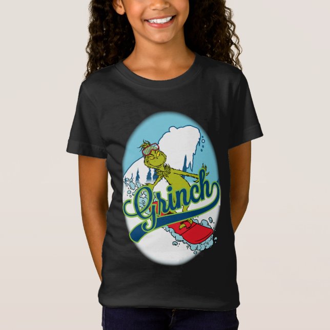 Grinch Snowboarding T-Shirt (Vorderseite)