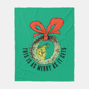 Grinch   So fröhlich kann Weihnachten gar nicht se Fleecedecke