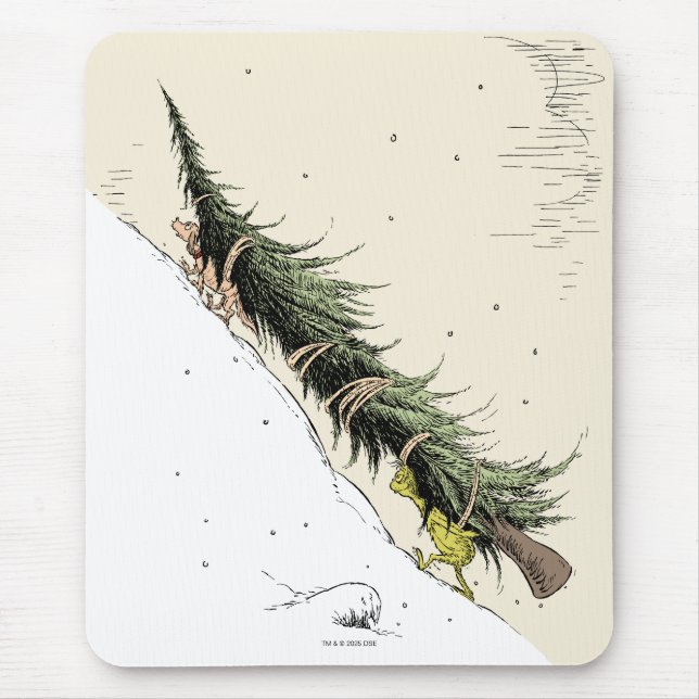 Grinch und Max bringen den Weihnachtsbaum zurück Mousepad (Vorne)