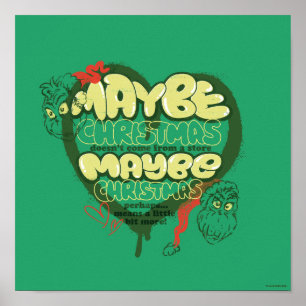 Grinch Weihnachtszitat Poster