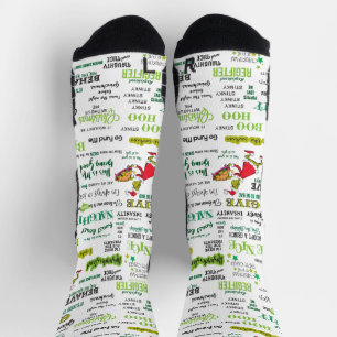 Grinch Zitat Muster Socken