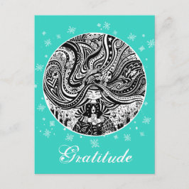 Grincheux Angel Wings | Carte postale Aqua