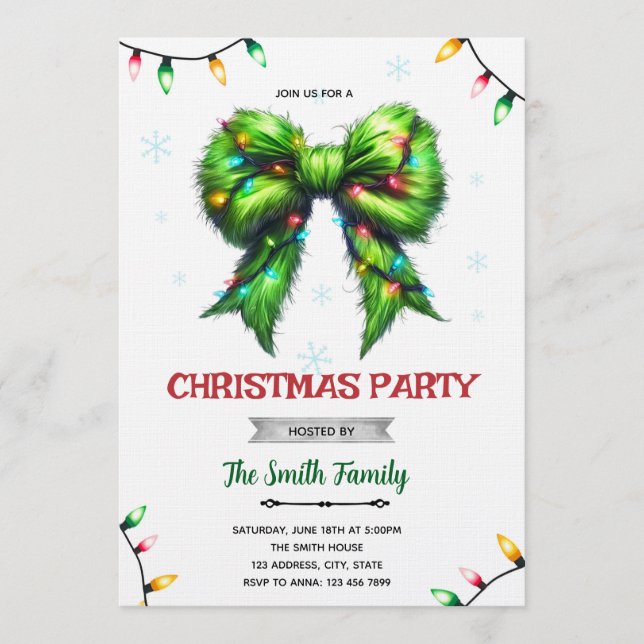 Grinchmas Holiday Party Invitation (Devant)