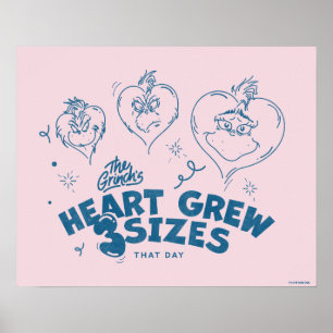 Grinch's Heart wuchs um 3 Größen Poster
