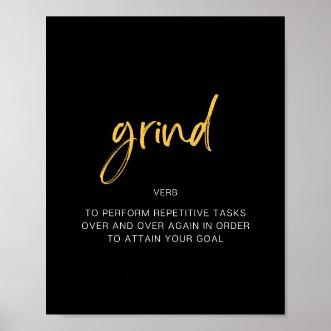 Grind Inspirierend Angebot Poster (Vorne)