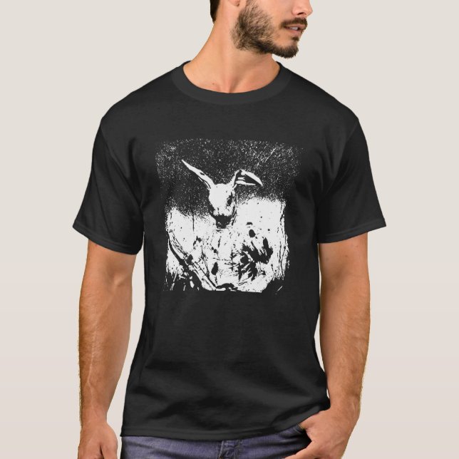 Grindcore Occult Horror Bunny Death Metal Thrash T-Shirt (Vorderseite)