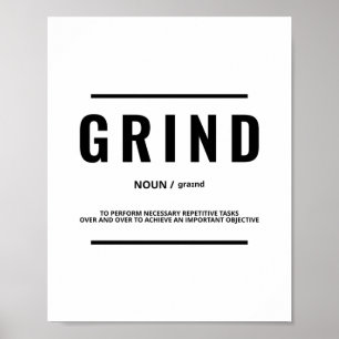 Grinddefinition Motivierend Angebot Poster