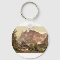 Grindelwald, Chalet und Monte Wetterhorn, Bernese