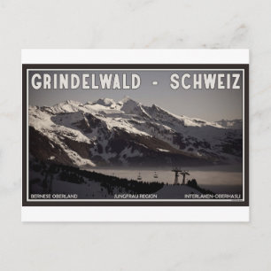Grindelwald Nebel Postkarte