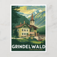 Grindelwald Schweiz Alpen Vintag