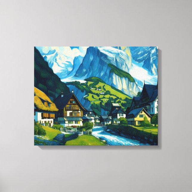 Grindelwald Schweiz Art Leinwanddruck (Vorderseite)