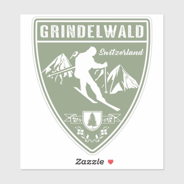 Grindelwald Schweiz Aufkleber (Blatt)