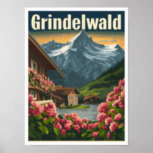 Grindelwald Schweiz Kunst, Dichtung und Musik Poster