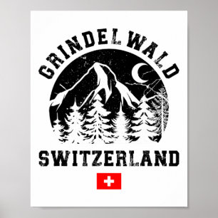 Grindelwald Schweiz Skigebiet Alpen Poster