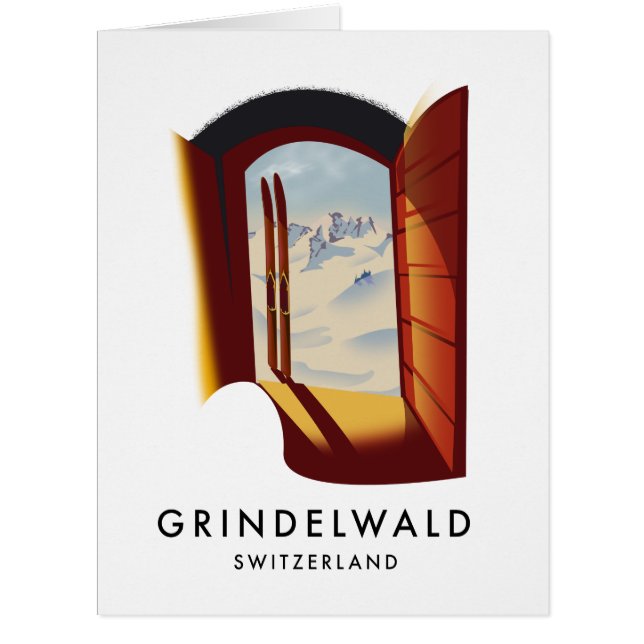 Grindelwald Schweiz Skiposter (Vorderseite)