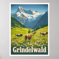 Grindelwald Schweiz Vintage Travel