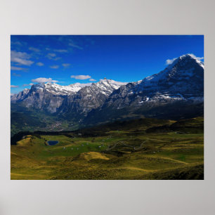 Grindelwald und die Schweizer Alpen Poster