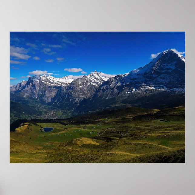 Grindelwald und die Schweizer Alpen Poster (Vorne)