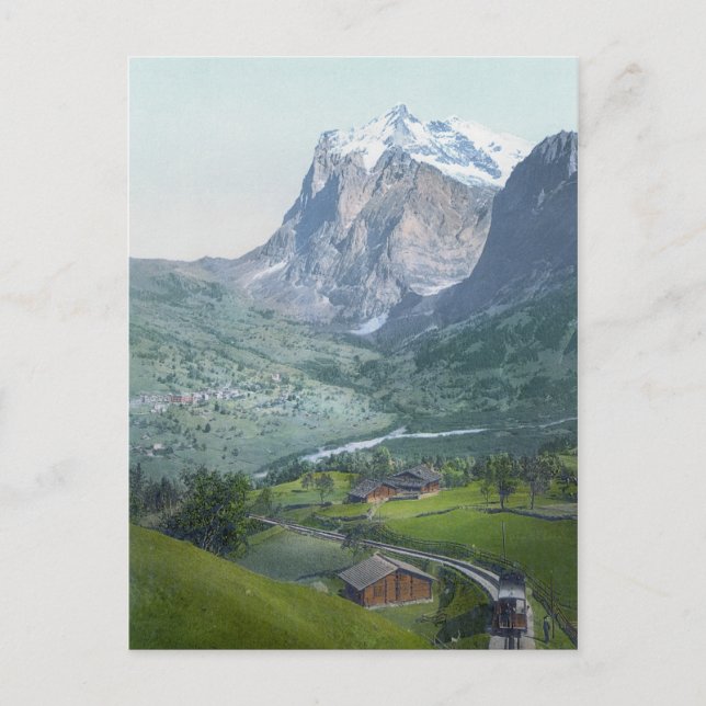 Grindelwald und Wetterhorn Postkarte (Vorderseite)