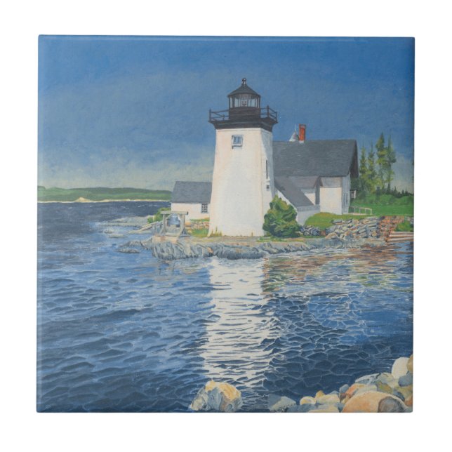 Grindle Point Lighthouse Fliese (Vorderseite)
