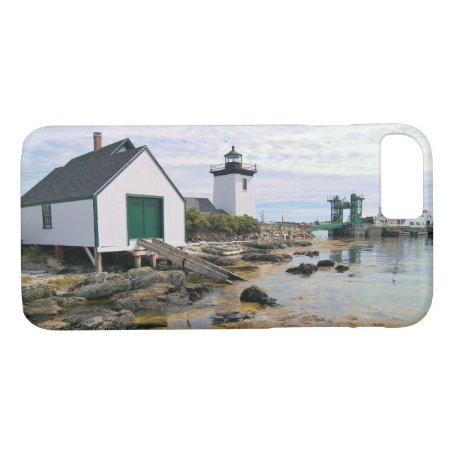 Grindle Point Lighthouse, iPhone Case in Maine (Rückseite (Horizontal))