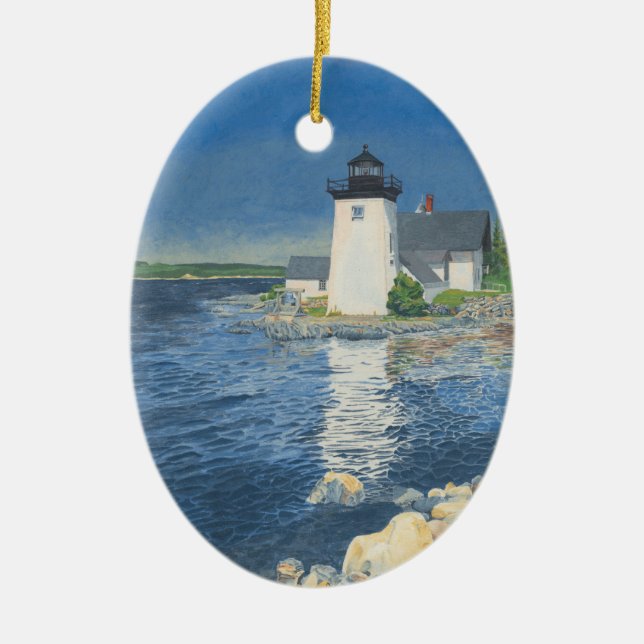 Grindle Point Lighthouse Keramik Ornament (Vorne)