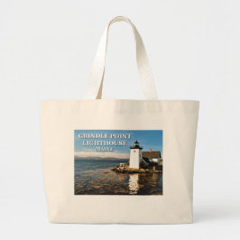 Grindle Point Lighthouse, Maine Jumbo Tote Bag Jumbo Stoffbeutel
