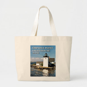 Grindle Point Lighthouse, Maine Jumbo Tote Bag Stoffbeutel