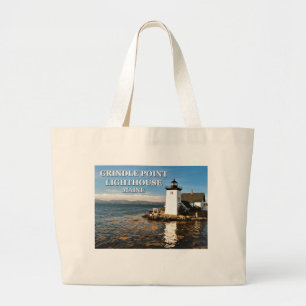 Grindle Point Lighthouse, Maine Jumbo Tote Bag Stoffbeutel