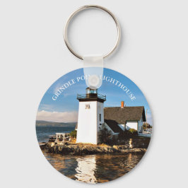 Grindle Point Lighthouse, Maine Keyring Schlüsselanhänger