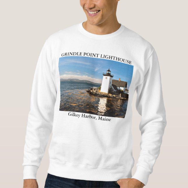 Grindle Punkt-Leuchtturm, Gilkey Hafen Maine Sweatshirt (Vorderseite)