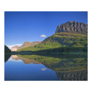 Grinnel Point und Allen Mountain spiegeln sich in Fotodruck