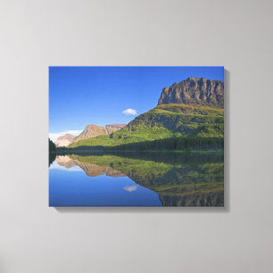 Grinnel Point und Allen Mountains reflektieren in Leinwanddruck