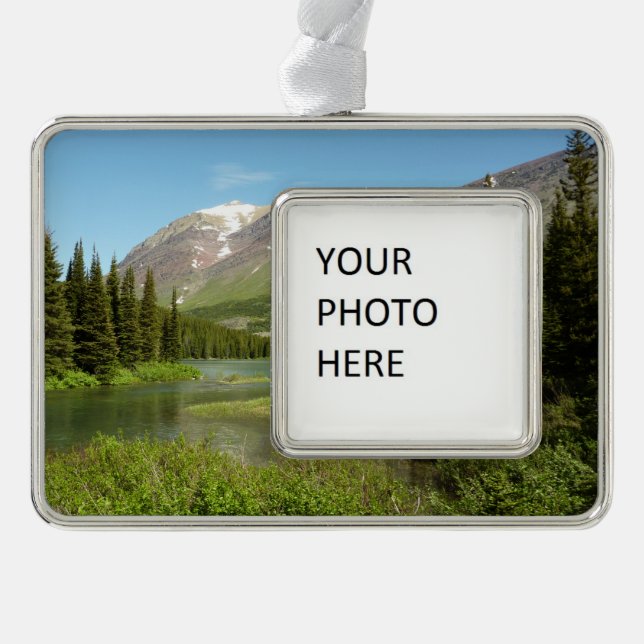 Grinnell Creek beim Glacier Nationalpark Rahmen-Ornament Silber (Vorderseite)