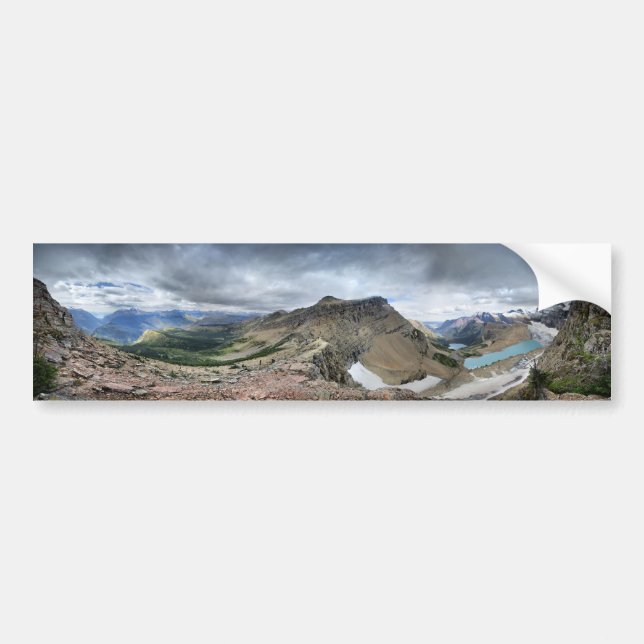 Grinnell Glacier Overlook - Glacier Nationalpark Autoaufkleber (Vorne)
