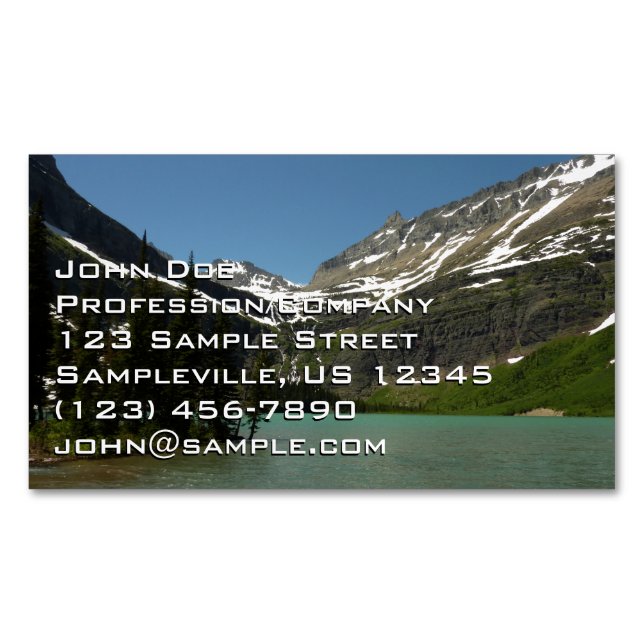 Grinnell See - Glacier Nationalpark Magnetische Visitenkarte (Vorderseite)