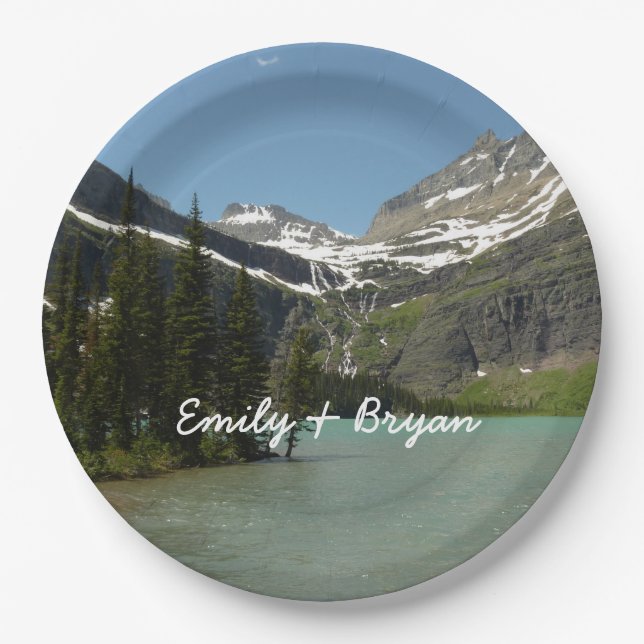 Grinnell See - Glacier Nationalpark Pappteller (Vorderseite)