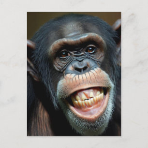 Grinning Chimpanze Postkarte