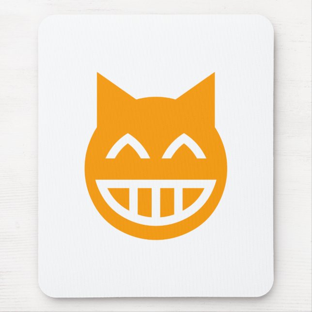 Grinning Emoji Cat Mousepad (Vorne)