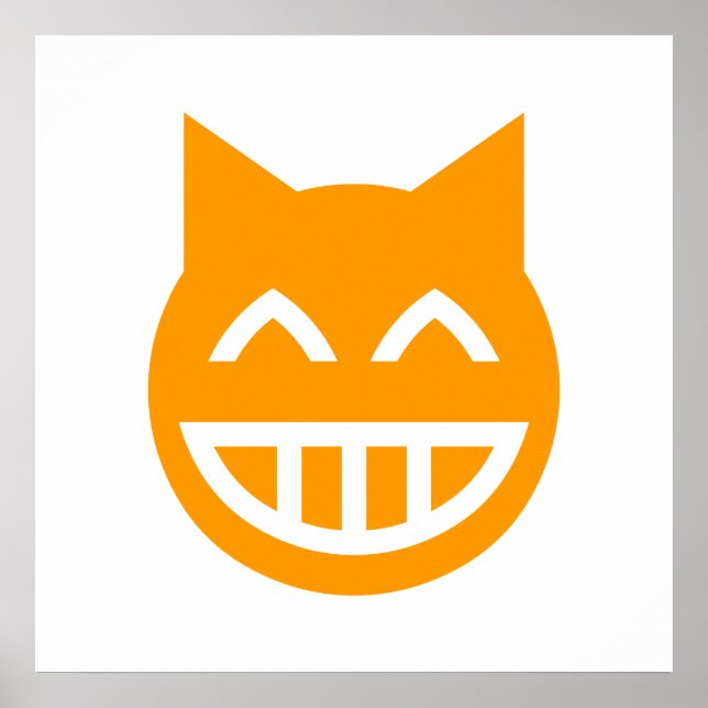 Grinning Emoji Cat Poster (Vorne)