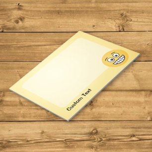 Grinning Face with Open Eyes Notepad Notizblock