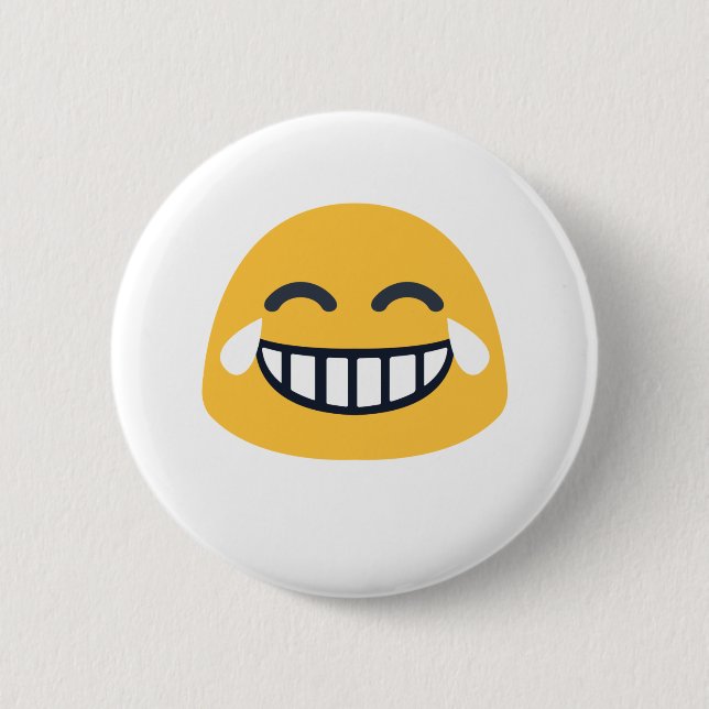 Grinning Joy Emoji Button (Vorderseite)