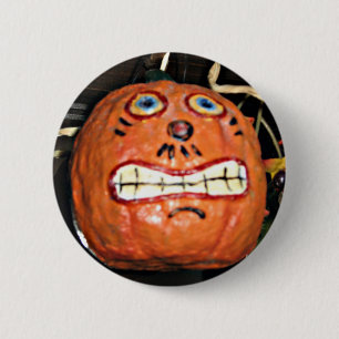 Grinning Pumpkin Button