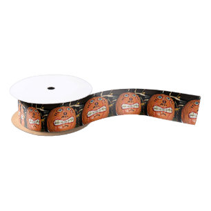 Grinning Pumpkin Satinband